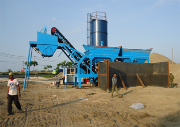 XDM YWBS300 mobile stabilized soil mixing plant installed in Indonesia in 2011