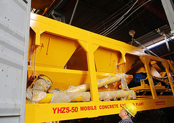 50m3/h Mobile Concrete Batching Plant Export To Philippines