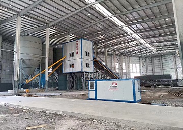 180m3/h RMC batching plant installed in a full covered workshop
