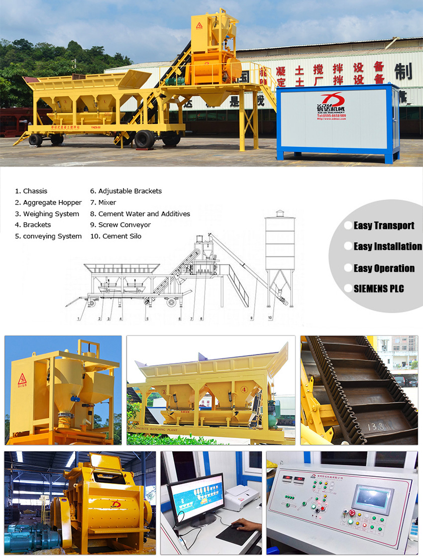 Mobile Concrete Batching Plant specification