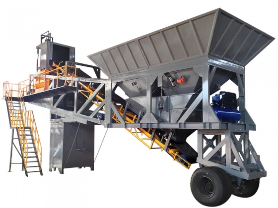 mobile type concrete plant