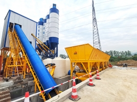 stationary type concrete plant