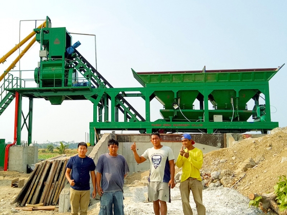 portable concrete mixing plant 35m3/h