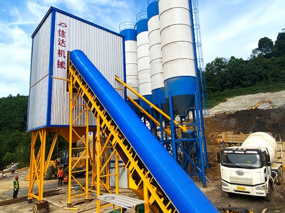 stationary Concrete Batching Plant HZS120