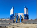 HZS120 ready mix concrete mixing plant 120m3/h stationary type of concrete batching plant with belt conveyor 