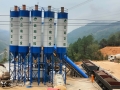 Construction Project HZS concrete mixing plant 100m3/h Stationary Ready mixed Concrete Batching Plant with 2m3 mixer 