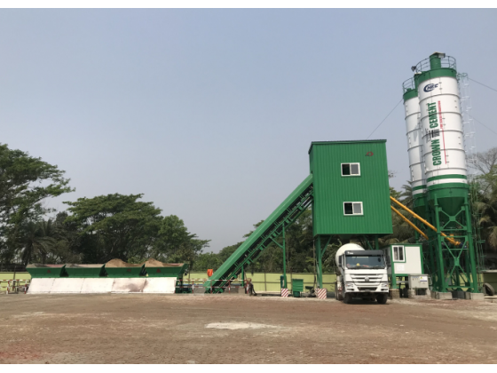 China High Efficiency Concrete Batching Plant 60m3/h with double shaft mixer Manufacturer,Supplier