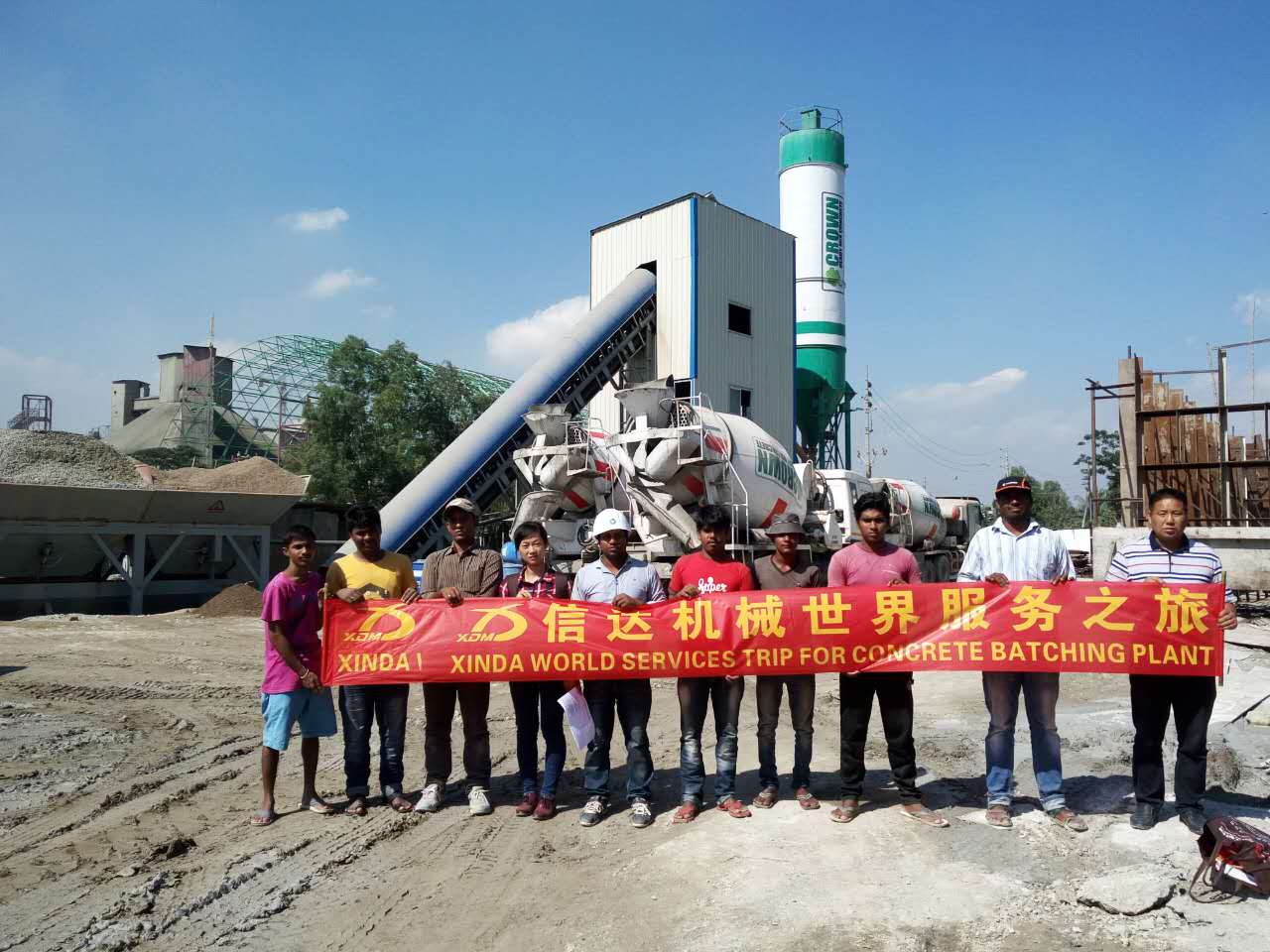 XINDA WORLD SERVICES TRIP FOR CONCRETE BATCHING PLANT