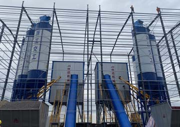 Two sets of 180m3/h concrete batching plant is about to put into production